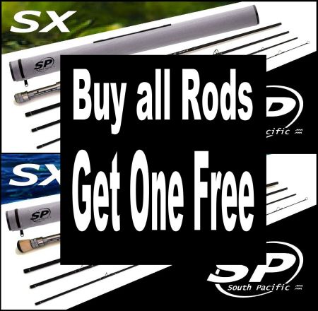 Buy ALL South Pacific SX Series Fly Rods - Buy 7, pay for 6